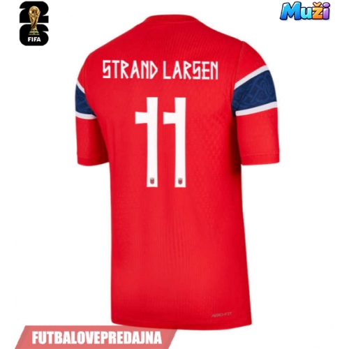 Lacne Muži Futbalové dres Nórsko Jorgen Strand Larsen #11 MS 2026 Krátky Rukáv - Domáci